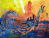 <b>Land in Sicht</b> - 50x40 (0.2m²) Acryl auf Leinwand
